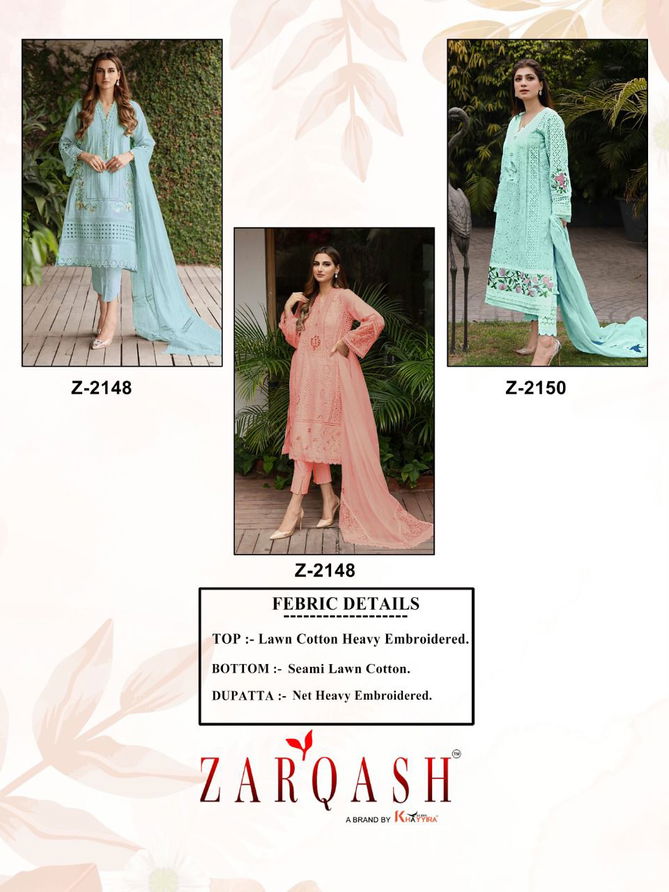 Zarqash Chikankari New Fancy Exclusive Wear Cotton Latest Pakistani Salwar Kameez